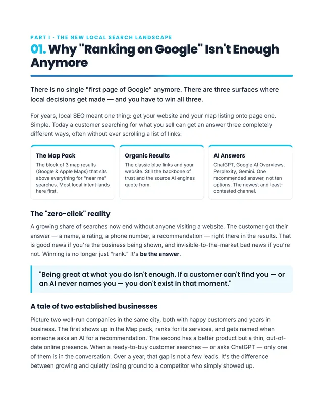 Inside the guide: the three local search surfaces you must win